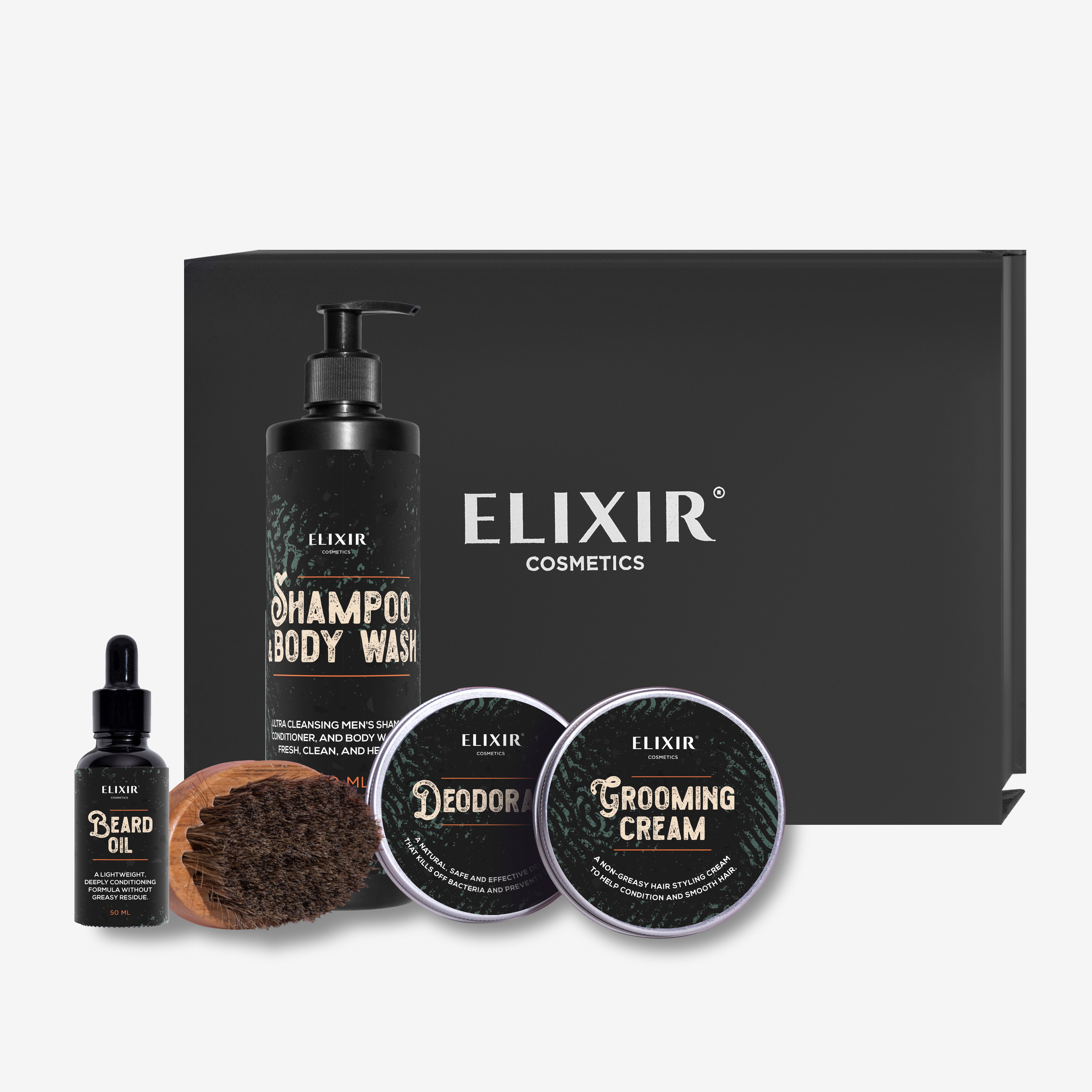 Men Grooming Kit 5 PCs – Complete Care Set | Elixir Remedies